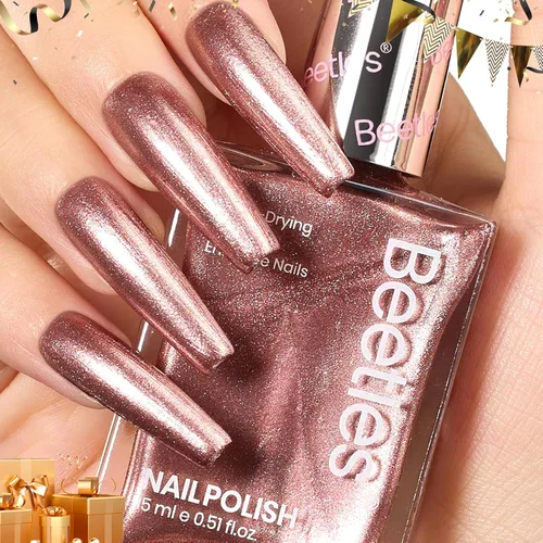 Miniatura 14 de Beetles Pearl - Esmalte de uñas natural iluminador, corrector de uñas de secado rápido, fortalecedor de uñas y tratamiento de crecimiento para uñas