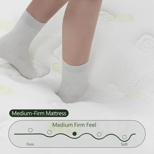 Miniatura 6 de Colchón híbrido en una caja, tamaño Queen de 14 pulgadas, colchón híbrido de espuma viscoelástica de gel tamaño Queen con resortes embolsados