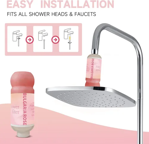 Miniatura 2 de Filtro de ducha con vitamina C para agua dura, purificador suavizante de aromaterapia, terapia de aromaterapia, fácil instalación, piel y cabello