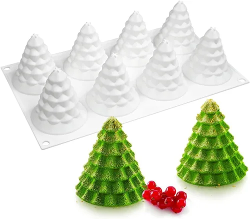 Miniatura 4 de TUKE Molde de silicona para árbol de Navidad, moldes en forma de árbol para hacer velas de jabón hechas a mano, pasteles, dulces de postre