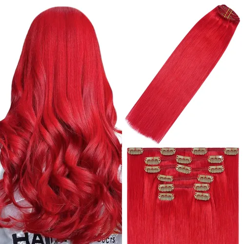 Miniatura 51 de WindTouch - Extensiones de cabello humano Remy con pinzas, color rubio decolorado combinado con balayage, para cabello rubio, 2.47 onzas, N.°