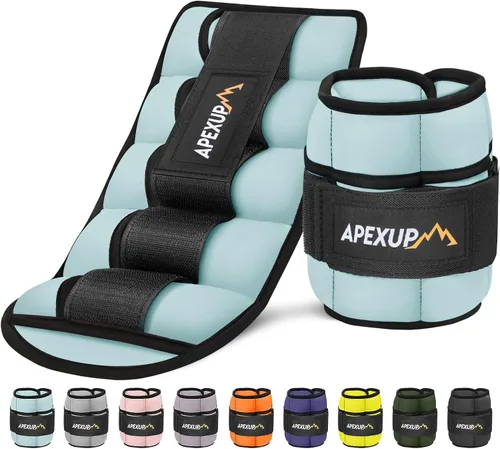 APEXUP 10 libras/par de pesas de tobillo ajustables para mujeres y hombres, correas de peso modularizadas para piernas para yoga, caminar, correr,