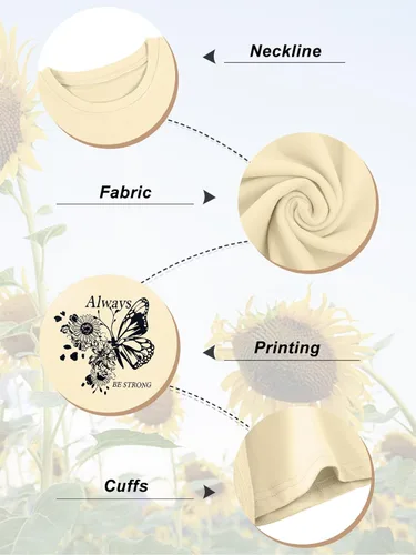 Miniatura 5 de Chulianyouhuo - Camiseta de manga corta con estampado de girasol para mujer, camiseta casual con bonita flor para adolescentes y niñas