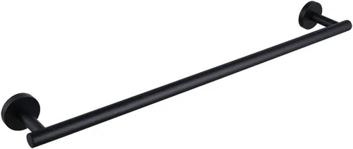 Barra de toalla de mano de baño de 24 pulgadas en negro mate SUS 304 de acero inoxidable para montaje en pared..
