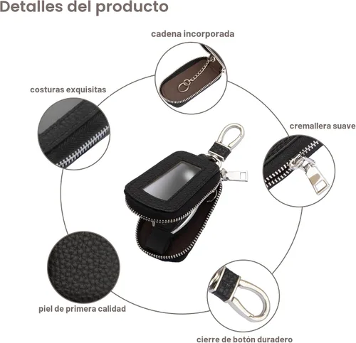 Miniatura 5 de Yuoyar Premium Leather Key Fob Case - Universal Car Key Holder