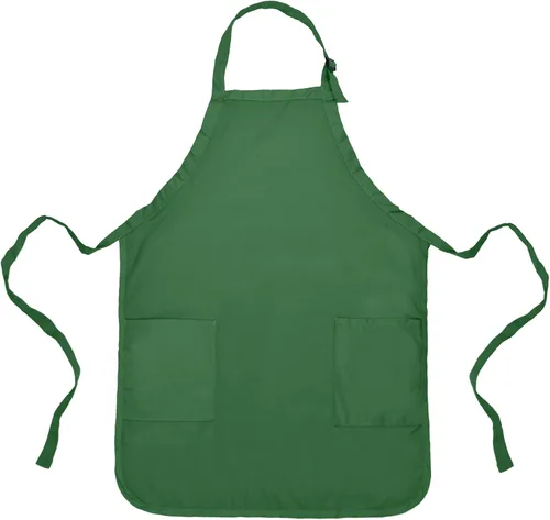 Miniatura 14 de Delantal de cocina para restaurante u hogar, estilo pechera, de hilado de poli algodón (2 bolsillos), Algodón, Negro, 30