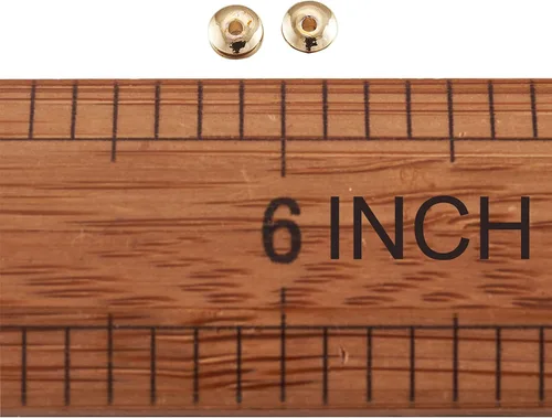 Miniatura 4 de Cheris - 180 cuentas de metal Heishi de 0.16 x 0.079 pulgadas (0.157 x 0.079 in) chapadas en oro, no magnéticas, cuentas sueltas de hematita