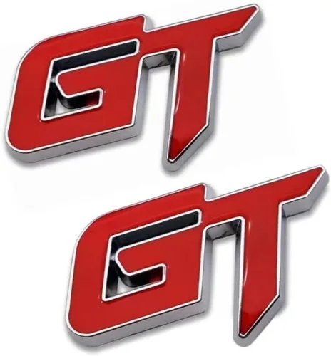 Miniatura 5 de 2 calcomanías de metal 3D con logotipo de GT para la tapa del maletero, calcomanías deportivas de carreras, repuesto para vehículos universales