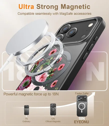 Miniatura 261 de Goodon para iPhone 15 Pro Max con protector de pantalla de privacidad, compatible con Magsafe, funda translúcida mate a prueba de golpes - Linda