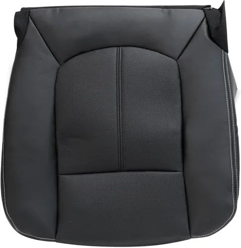 FZJDSD Funda de asiento de repuesto de piel de microfibra perforada para el lado del conductor, color negro, compatible con Ford F250 F350 F450 F550