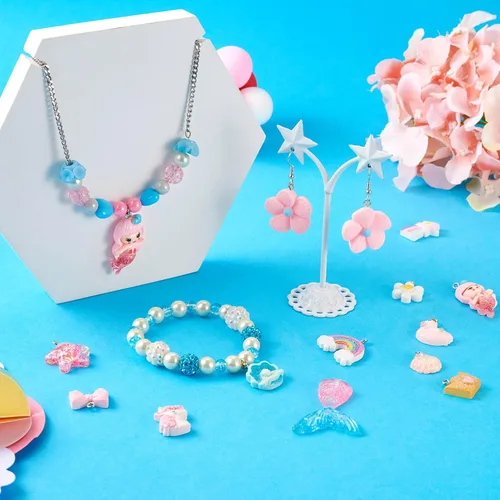 Miniatura 3 de Craftdady Colgantes de Resina de Alas de Mariposa y Alas de Hada - Lindos Colgantes Colgantes de Animales y Dijes de Hongos - Dijes Degradados
