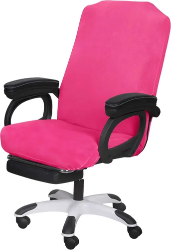 Miniatura 17 de SARAFLORA Paquete de 2 fundas para sillas de oficina, fundas elásticas para sillas de escritorio, fundas extraíbles para silla de oficina con Negro