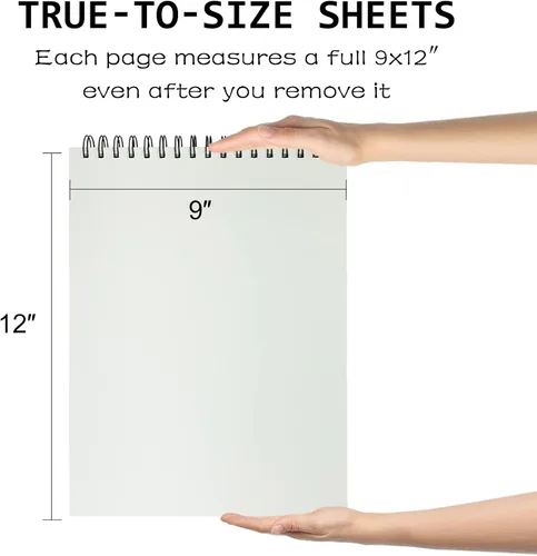 Miniatura 2 de ArtBeek Bloc de acuarela de 9 x 12 pulgadas, 32 hojas (140 libras/10.58 oz/m²), papel de acuarela 100% algodón, prensado en frío, sin ácidos, bloc