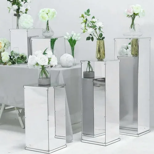 Miniatura 16 de Efavormart - Espejo cuadrado de cristal de 8 pulgadas, decoración de mesa para bodas, fiestas, centros de mesa, 6
