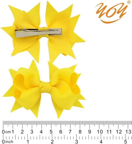 Miniatura 5 de YOY 20 adorables lazos para el pelo de perro con clips y 1000 bandas de goma y 1 peine de acero para peluquería, nudo superior de cachorro, moño