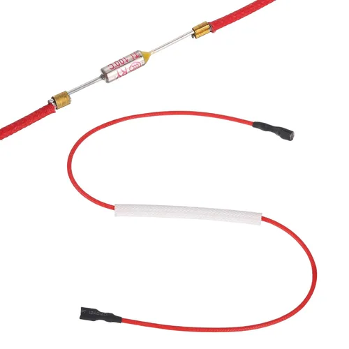 Miniatura 12 de MECCANIXITY Fusible de temperatura universal para olla arrocera, 168.8 °F 10 A 250 V Fusible térmico de metal con ambos terminales de fibra