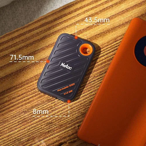 Miniatura 4 de Netac Unidades de estado sólido externas SSD portátiles extremas de 512 GB de hasta 2000 MB/s de lectura de 1700 MB/s de velocidad de escritura, USB