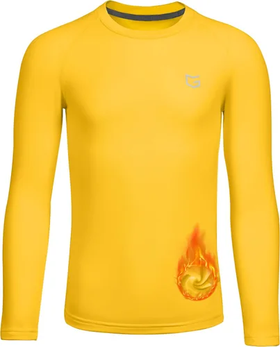 Miniatura 10 de G Gradual Camiseta Térmica de Compresión para Niños Jóvenes de Manga Larga con Forro Polar Camiseta Interior para Niños Fútbol Americano Béisbol