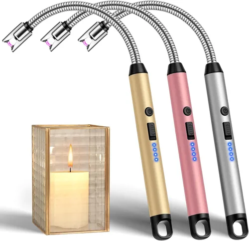 Miniatura 12 de LcFun - Encendedor eléctrico impermeable, doble arco a prueba de viento, recargable por USB, sin llama, plasma para campamento, senderismo