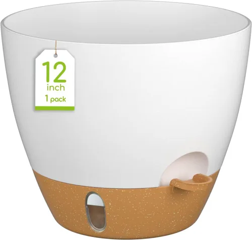 Miniatura 15 de 8/7/6.5/6/5.5/5 Inch Self Watering Pots for Indoor Outdoor Plants, Set of 6 Large Plastic Planters with Visual Water Window, Drainage Holes &