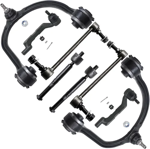 Miniatura 317 de Detroit Axle - Kit de brazos de control de extremo delantero de 8 piezas para Dodge Dakota 00-04, Durango 00-03, 4 brazos de control superior e