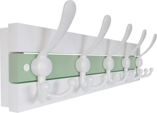 Miniatura 32 de SKOLOO Perchero de pared montado en la pared de estilo rústico: Perchero de pared de pino de madera auténtica de 40,6 cm de orificio a orificio