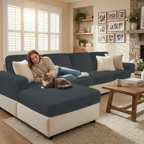 Miniatura 89 de YEMYHOM 【Liquidación】 Fundas Elásticas para Cojines de 1 Pieza, Fundas de Cojín de Asiento para Sofá y Silla, Funda Suave de Sofá de Repuesto
