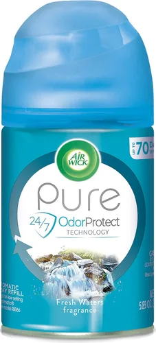 Air Wick - repuestos en espray para ambientador automático, olor a agua fresca, 1 unidad, aceites esenciales, neutraliza malos olores