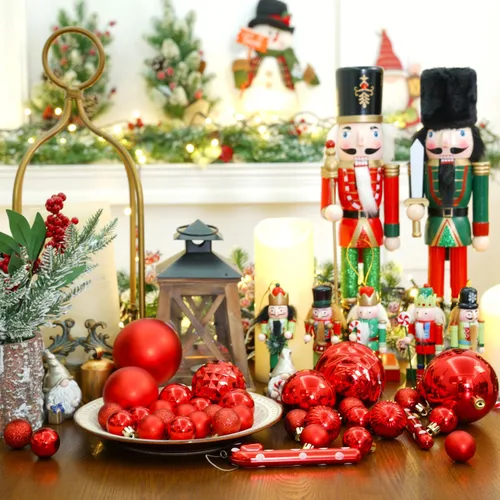 Miniatura 6 de XmasExp - Juego de 24 adornos de bola de Navidad mini irrompibles, adornos para árbol de Navidad, bolas de árbol de Navidad de 30 mm/1.18 pulgadas