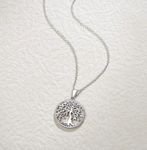 Miniatura 4 de AGVANA Collar con colgante de árbol de la vida de plata de ley 925 para mujer, joyería delicada, collar de árbol familiar, regalo de aniversario