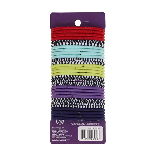 Miniatura 2 de Goody Elástico trenzado Ouchless para mujer, Tribal neón, 30 CT