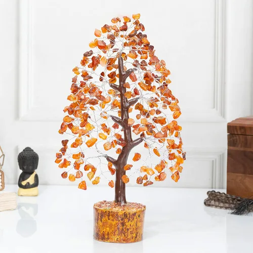 Miniatura 6 de ZAICUS Árbol de cristal de cornalina – Árbol de la vida de chakras, árbol de piedras preciosas para energía positiva, decoración de Feng Shui