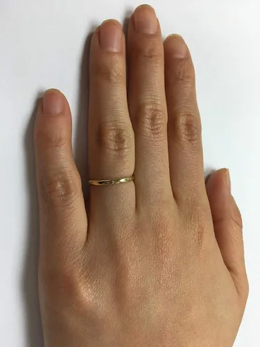 Miniatura 4 de Anillo de boda de 10 quilates oro amarillo blanco o rosa comodidad ligera y sencilla tamaño 2 mm