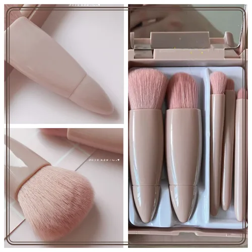 Miniatura 3 de Juego de brochas cosméticas de mini función completa, espejo de maquillaje, fácil de transportar, juego de brochas de maquillaje de viaje