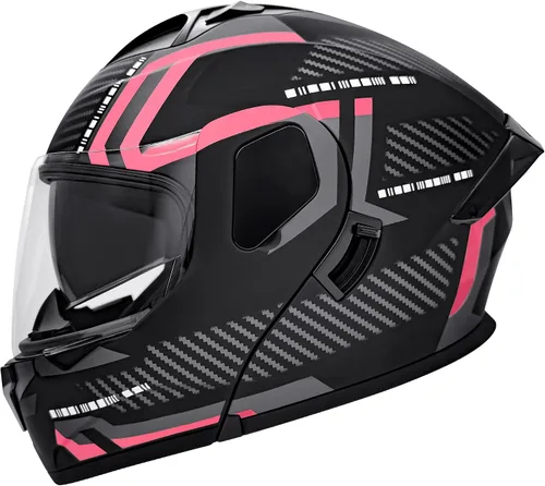 Miniatura 11 de Cascos modulares abatibles de doble visera para motocicleta, de cara completa, para adultos, BMX, de cuatro ruedas, para hombres y mujeres, aprobado