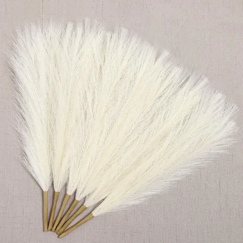 Miniatura 36 de Ureymx Hierba de Pampas Artificial Decorativa 17.7 Pulgadas 30pcs, Arreglo Floral de Hierba de Pampas y Relleno de Jarrón Hierba de Pampas Azul