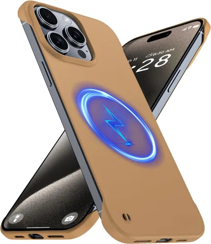 Miniatura 38 de GRECAZO Funda magnética delgada para iPhone 15 Plus de 6.7 pulgadas (2023), ultrafina, ligera, duradera, sin marco, mate, rígida, MagSafe con anillo