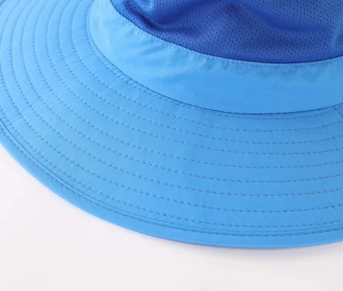 Miniatura 6 de Home Prefer Sombrero de sol UPF50+ de malla para exteriores, de ala ancha, con solapa para el cuello, sombrero de pesca para hombres y mujeres Azul