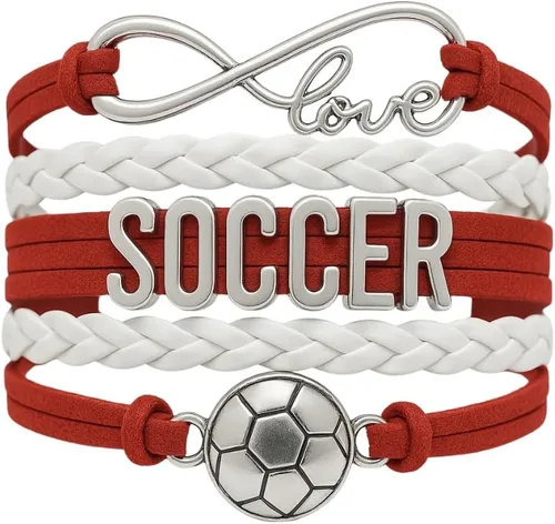 Miniatura 53 de Sportybella - Pulsera de fútbol ajustable, regalo para jugadores