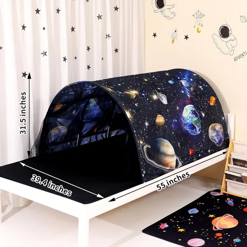 Miniatura 5 de Tienda de campaña para niños Lucky castle Bed Tent plegable casa de juegos para niños, tiendas de campaña para niñas y niños, toldo para dormir
