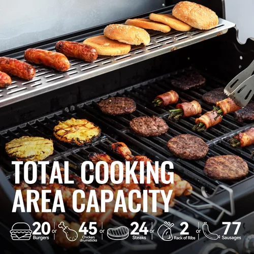 Miniatura 4 de SG5003H - Parrilla de gas de 4 quemadores con quemador lateral con tapa, parrilla de gas propano estilo gabinete, salida de 49,000 BTU para patio al