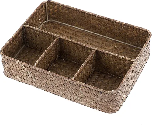 ELLDOO Bandeja organizadora de bolsas de té, soporte para paquetes de azúcar, almacenamiento de cápsulas de café, organizador de condimentos, cesta