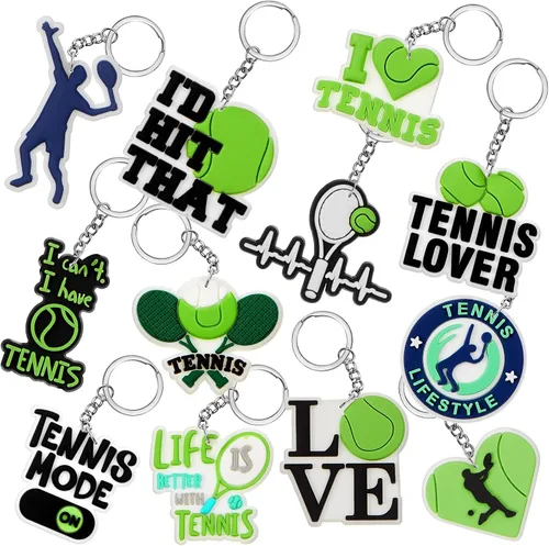 Miniatura 13 de Batiyeer Llaveros a Granel Artículos de Fiesta Llaveros de Pelota Deportiva Llaveros Divertidos Regalos para Suministros de Cumpleaños