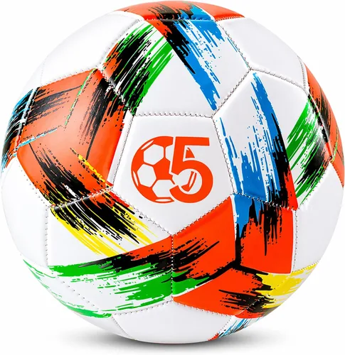 Miniatura 16 de Balón de fútbol tamaño 5, tamaño 4, tamaño 3, desinflado, brillante bola de práctica tricolor para niños y niñas de 4 a 8 años, 8 a 12 años, 12