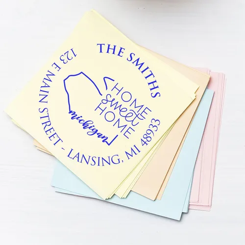 Miniatura 118 de Sello en relieve de dirección personalizado para nuevos propietarios de viviendas, sello redondo de 1-5/8 para dirección de casa, estampado
