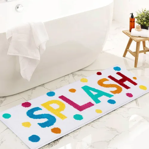 Miniatura 12 de Brush Your Teeth - Tapetes de baño de 17 x 24 pulgadas, suaves, absorbentes y antideslizantes, lavables a máquina con diseños de letras coloridas