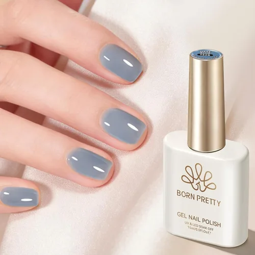 Miniatura 15 de Born Pretty Jelly Baby Pink - Esmalte de uñas de gel rosa claro, suave, transparente, neutro, translúcido, color natural, esmalte de gel UV
