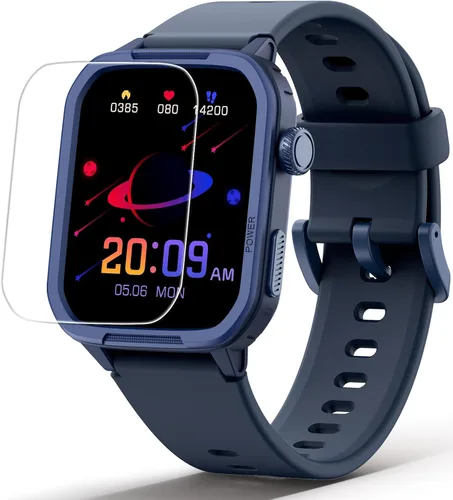 Reloj inteligente para niños, no necesita teléfono, rastreador de fitness de vidrio templado para niños y adolescentes con 19 modos deportivos, Azul