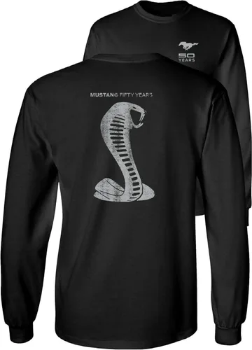 Miniatura 6 de Mustang 50 Years Ford 50 Gray Snake Camiseta de manga larga F & B Carbón vegetal