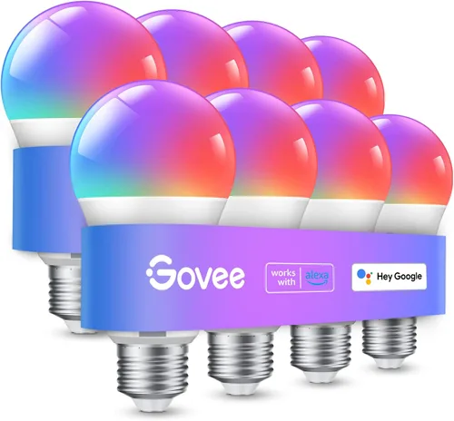 Miniatura 13 de Govee Bombillas inteligentes, bombilla que cambia de color, funciona con Alexa y Google Assistant, 16 millones de colores RGBWW, bombillas LED WiFi